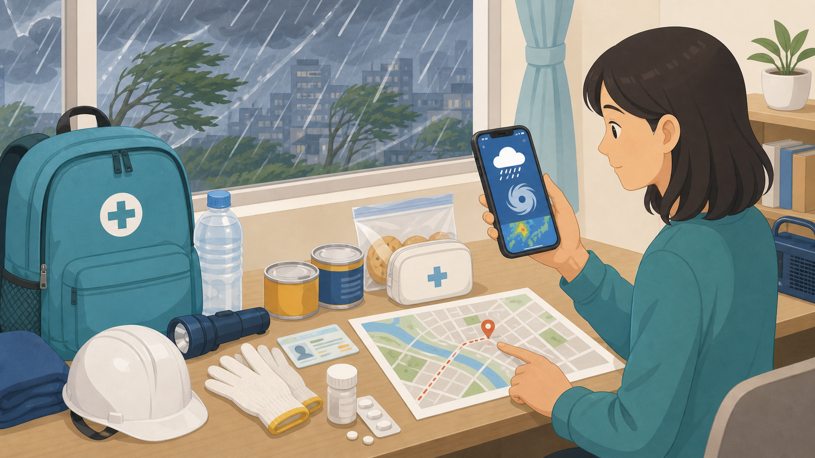 ペットと避難するときの確認を説明しますのためのイラスト